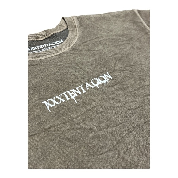 XXXTENTACION Tan Crewneck Sweater with Long Sleeves and Ribbed Cuffs NWOT - Picture 3 of 7